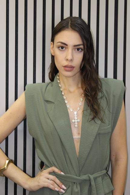 COLLANA ROSARIO STRASS GOLD