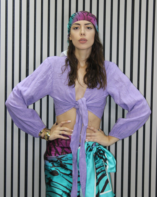CAMICIA NODO VIOLA