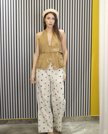 PANTALONI COMFY AVORIO