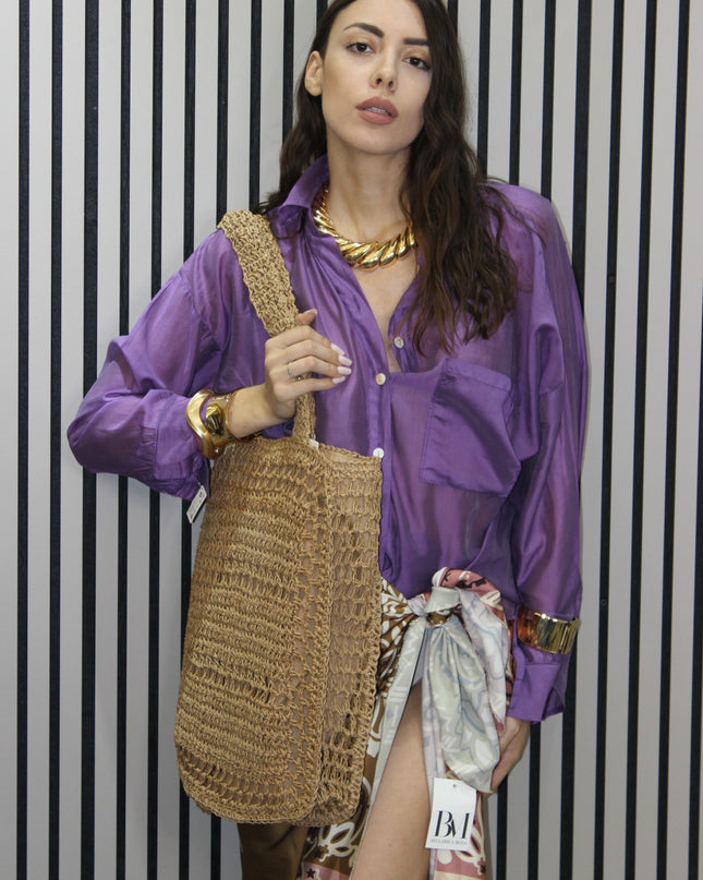 CAMICIA BEACH VIOLA