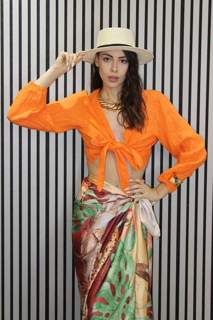 CAMICIA NODO ARANCIONE