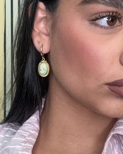 ORECCHINI CAMEO VERDE