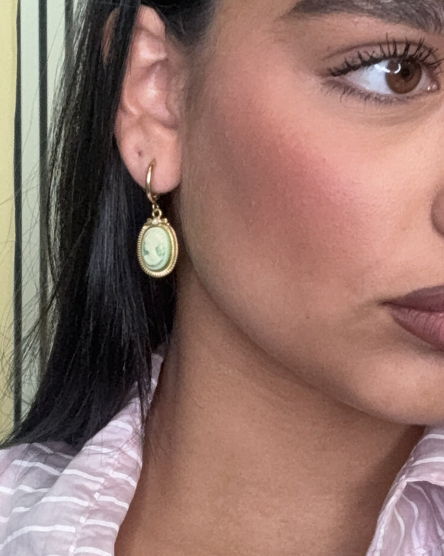 ORECCHINI CAMEO VERDE