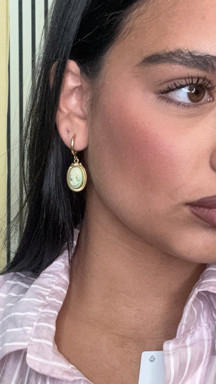 ORECCHINI CAMEO VERDE