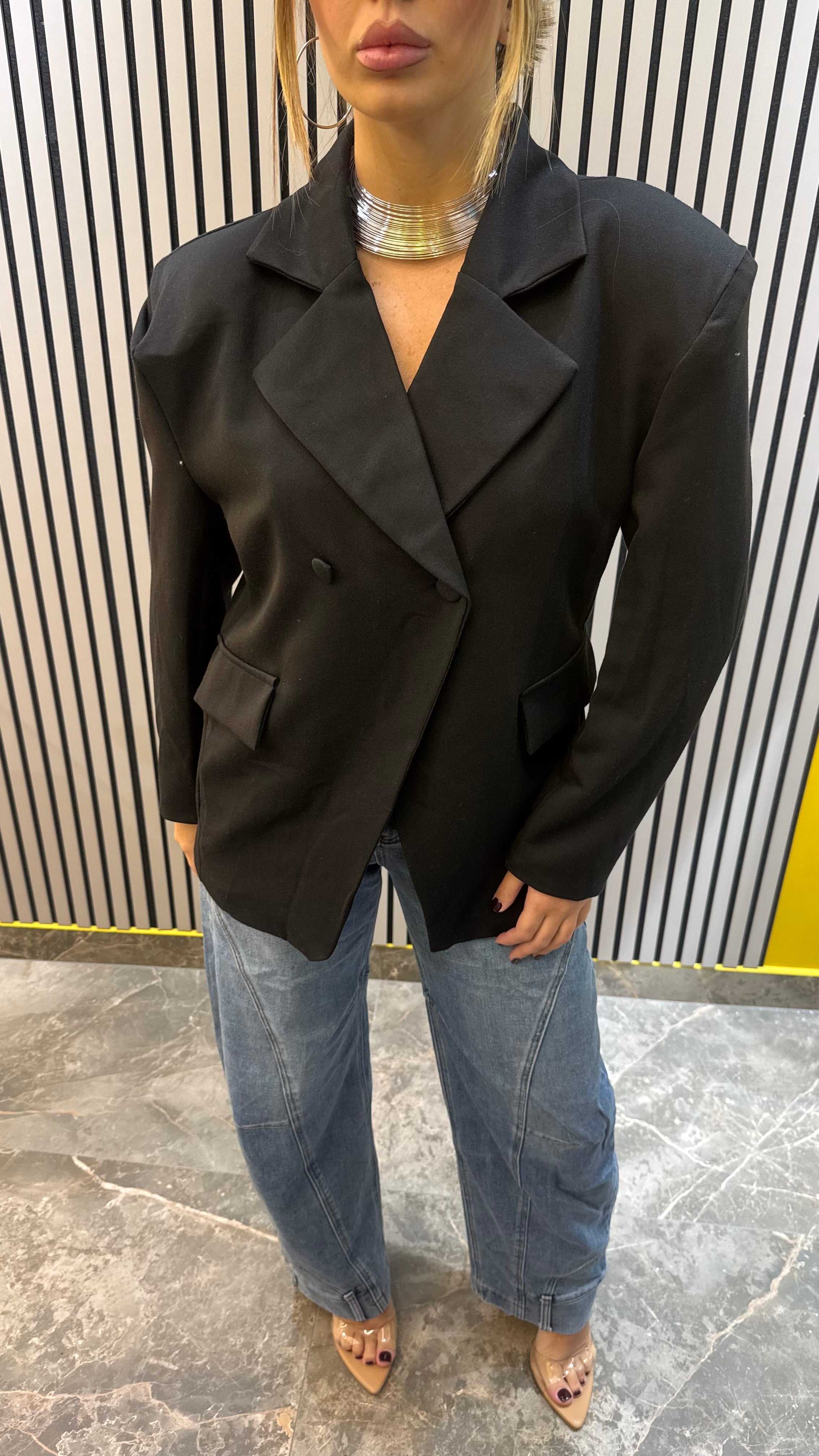 Blazer double nero