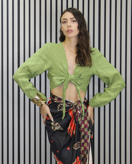 CAMICIA NODO VERDE SCURO