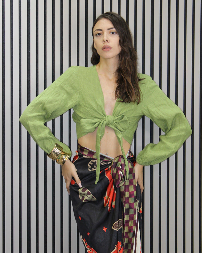 CAMICIA NODO VERDE SCURO