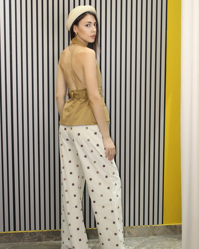 PANTALONI COMFY AVORIO