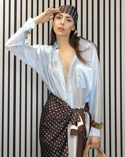 CAMICIA BEACH CELESTE