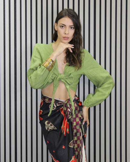 CAMICIA NODO VERDE SCURO