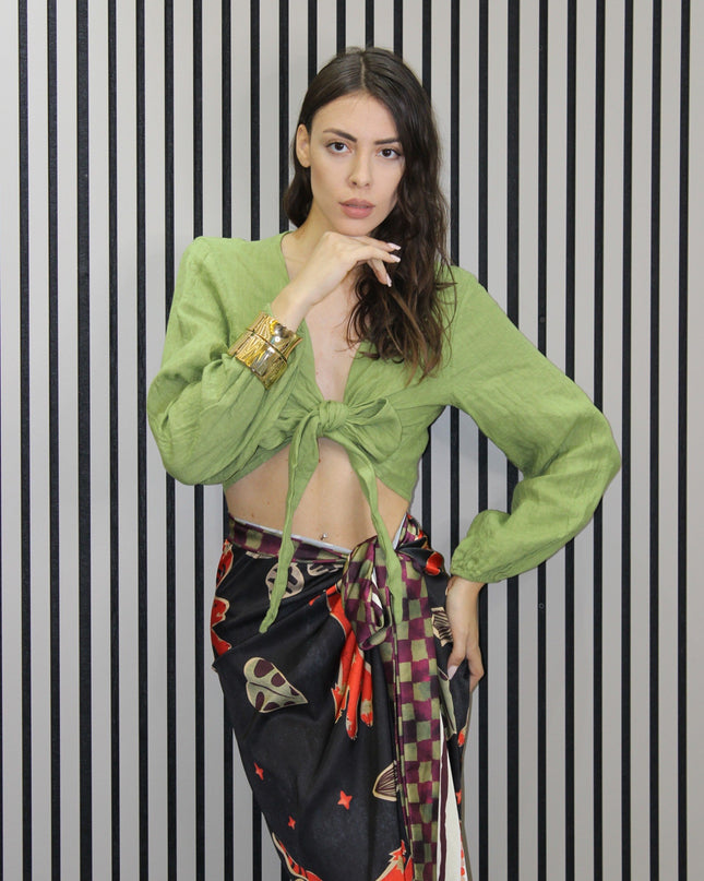 CAMICIA NODO VERDE SCURO