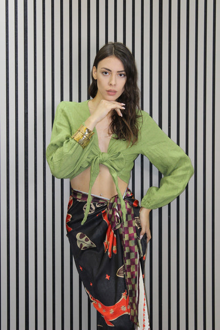 CAMICIA NODO VERDE SCURO