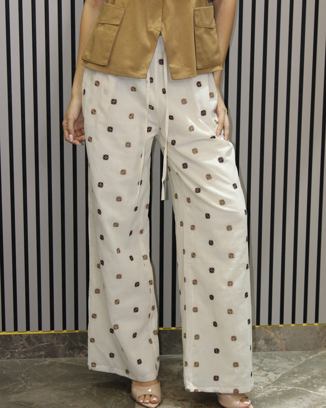 PANTALONI COMFY AVORIO